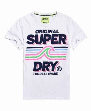 Superdry Malibu Mid Weight Férfi Pólók Fehér | XQYKI5794